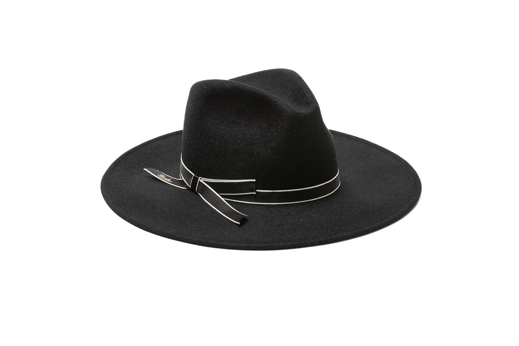 ボルサリーノ　フェルトハット フラットブリム 送料無料 Borsalino ボルサリーノ Fur Felt Wide Brim Hat