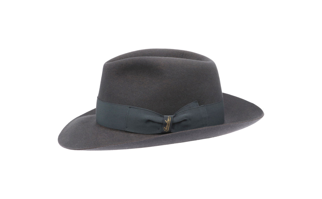 Borsalino ボルサリーノ アレッサンドリア ラージブリム　箱あり アレッサンドリア ミディアムブリム ストライプドグログラン