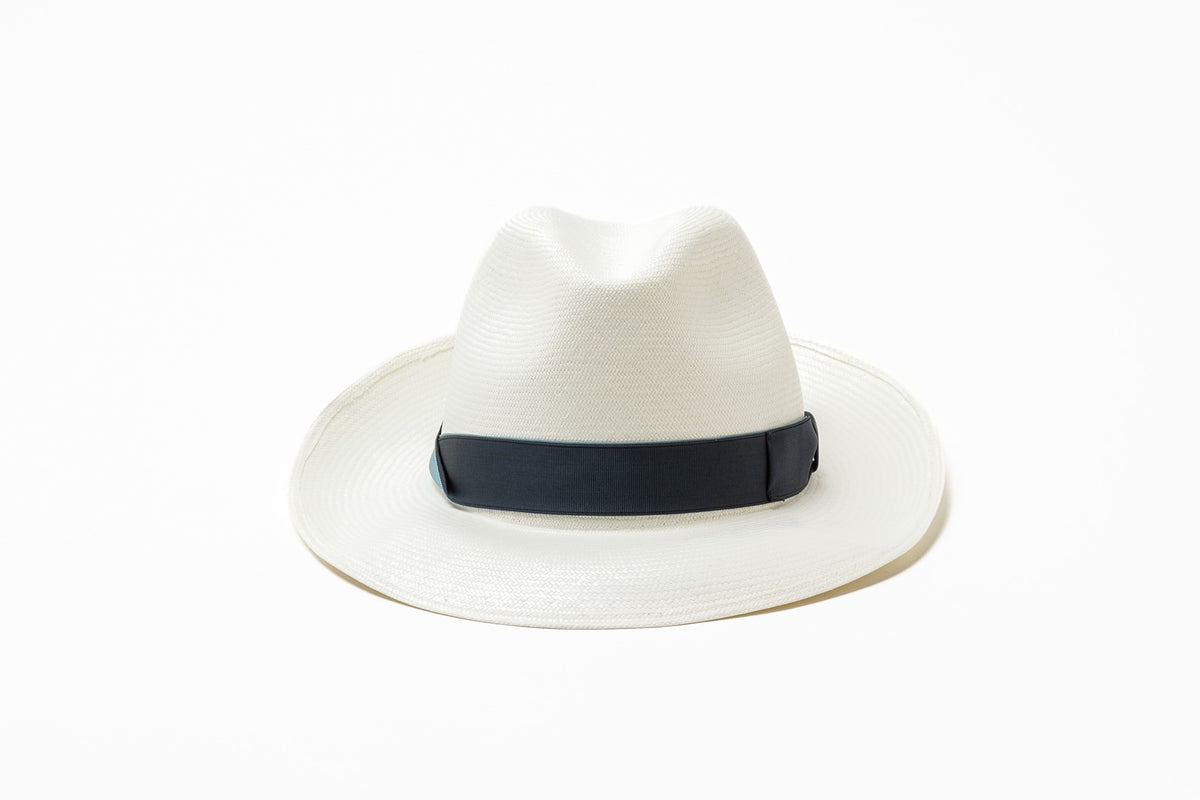 【ボルサリーノ】ハット　レディース　M Borsalino ボルサリーノ レディース パナマキート 細編み コンビ