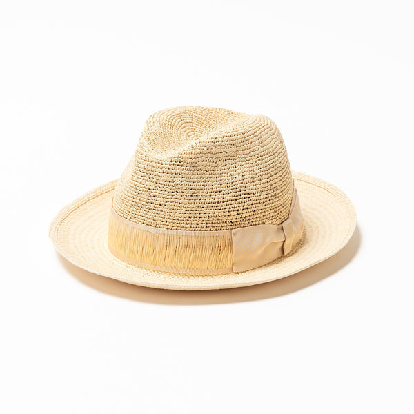 【美品】カミラフカ kamilavka ラフィアハット 日本製 パナマハット 美品】カミラフカ kamilavka ラフィアハット 日本製 パナマハット