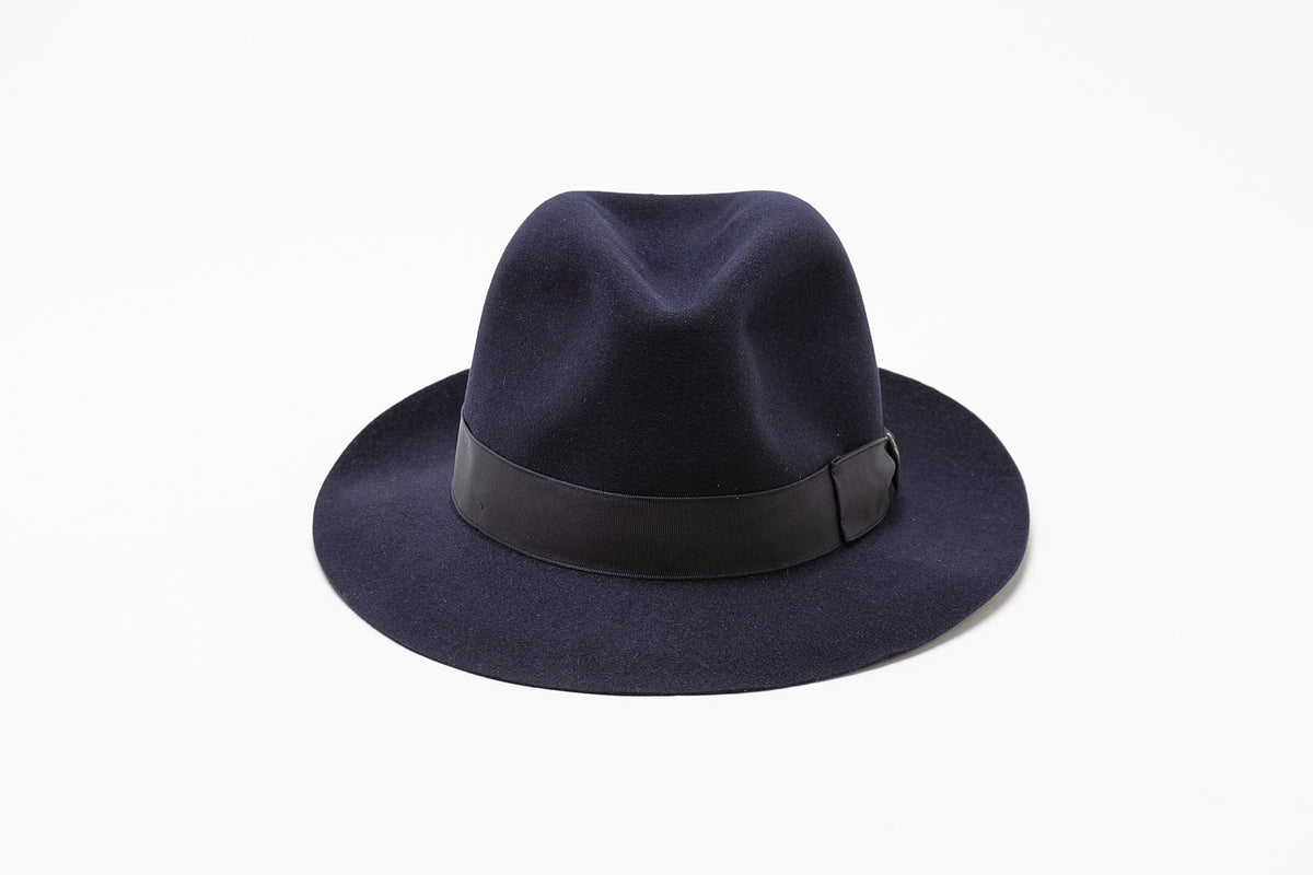 ボルサリーノ　フェルトハット　ブラック Borsalino フェルトハット 中折れハット ボルサリーノ ハット