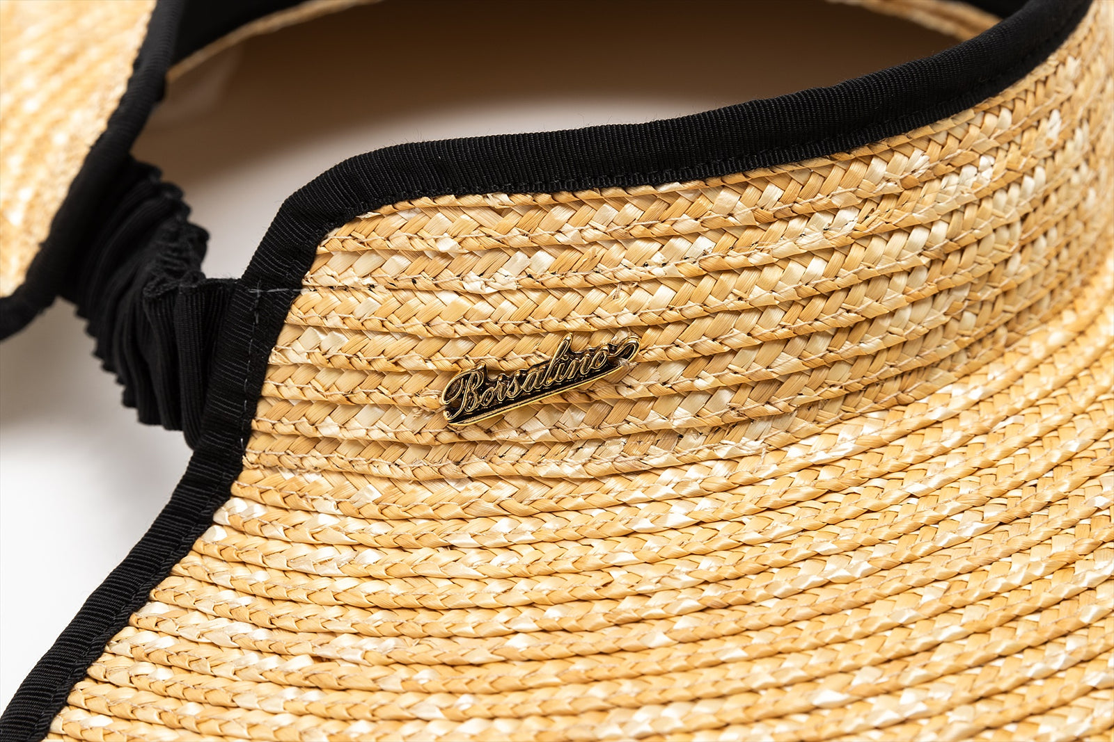 【Borsalino】サニー バイザーナチュラル サニー” ストローブレード バイザー – ボルサリーノ オンライン