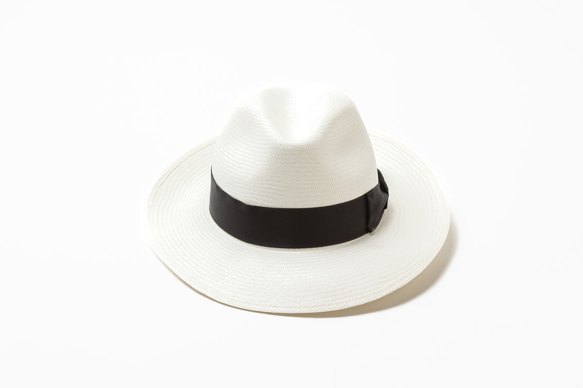 【定価￥42,900】ボルサリーノ　パナマハット　麦わらハット　61 定価￥42,900】ボルサリーノ パナマハット 麦わらハット 61
