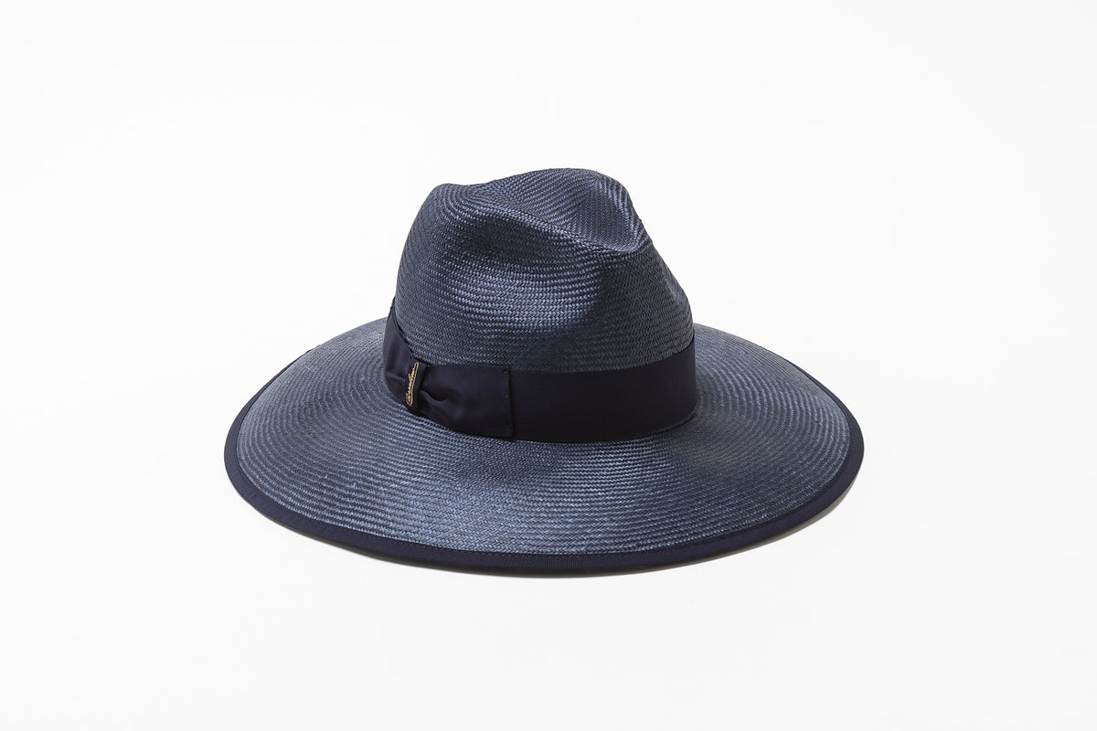 Borsalino 黒 ストローハット Borsalino - Borsalino ボルサリーノ ストローハット 黒 【古着